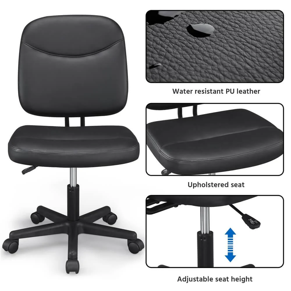 Yaheetech Armless Mid-Back Office Chair - Image 6
