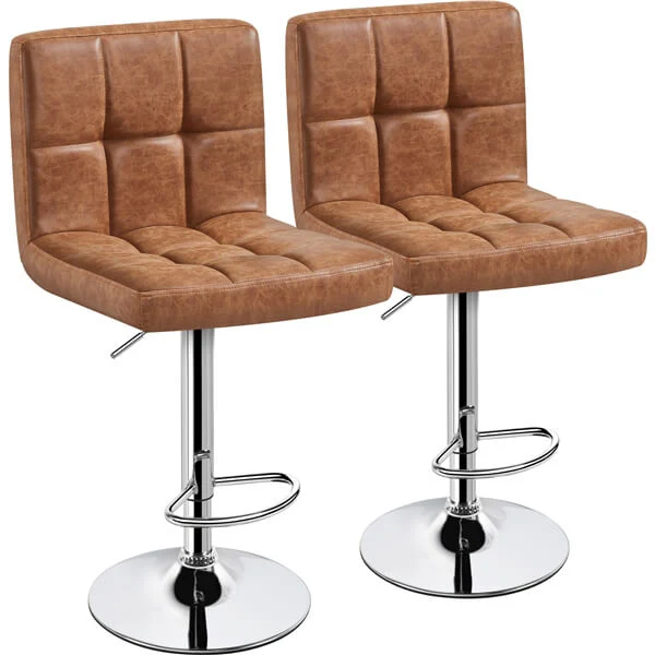 Yaheetech Adjustable PU Leather Swivel Barstools - Image 19