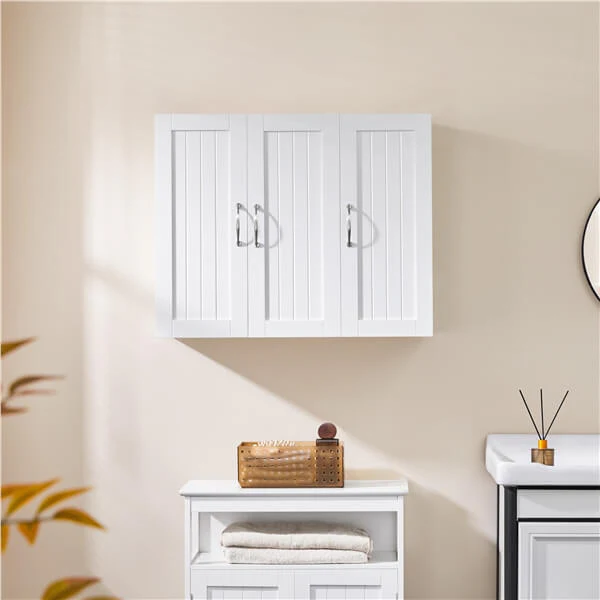 Yaheetech Bathroom Wall Cabinet with Three Doors - Image 6