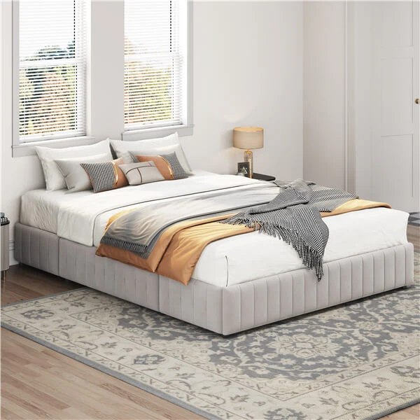 Yaheetech Upholstered Bed with Underbed 3 Storage Drawers - Image 19