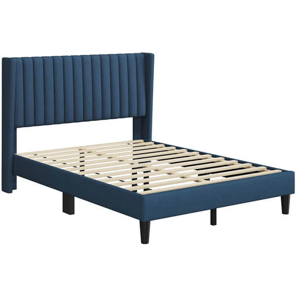 Yaheetech Bed Frame Upholstered Platform Bed with Fabric Headboard - Image 6