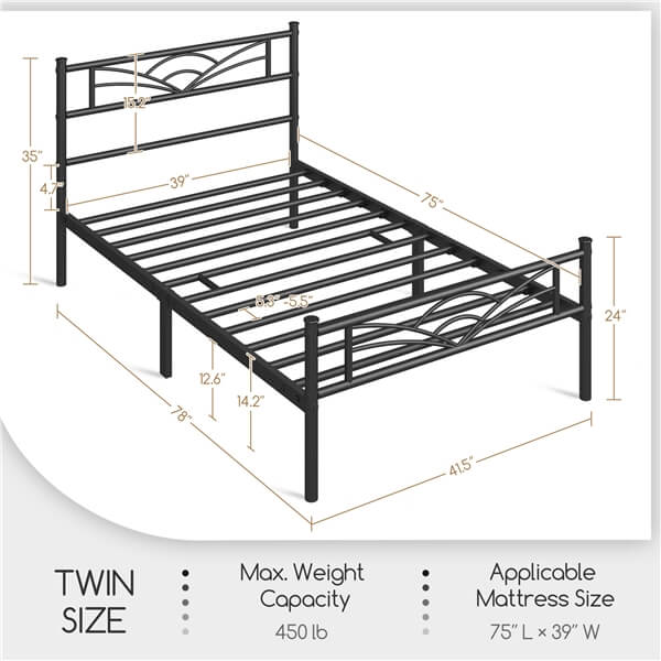 Yaheetech Bed Frames Metal Platform Bed - Image 5