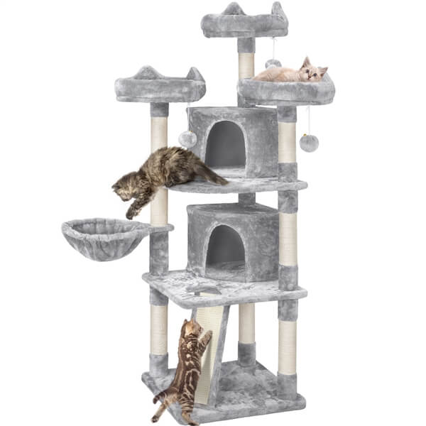 Yaheetech Big Cat House Plush Cat Tower 68.5 inch - Image 6