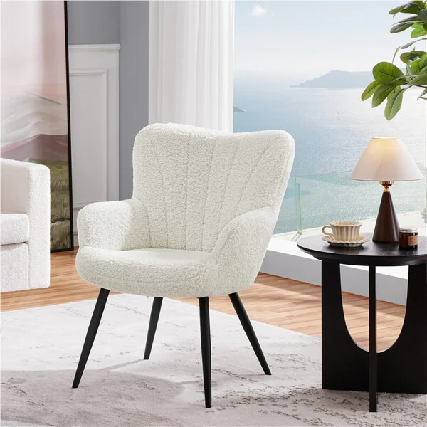 Yaheetech Boucle Accent Chair - Image 4