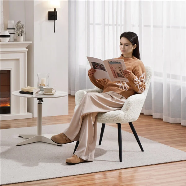 Yaheetech Boucle Accent Chair - Image 5