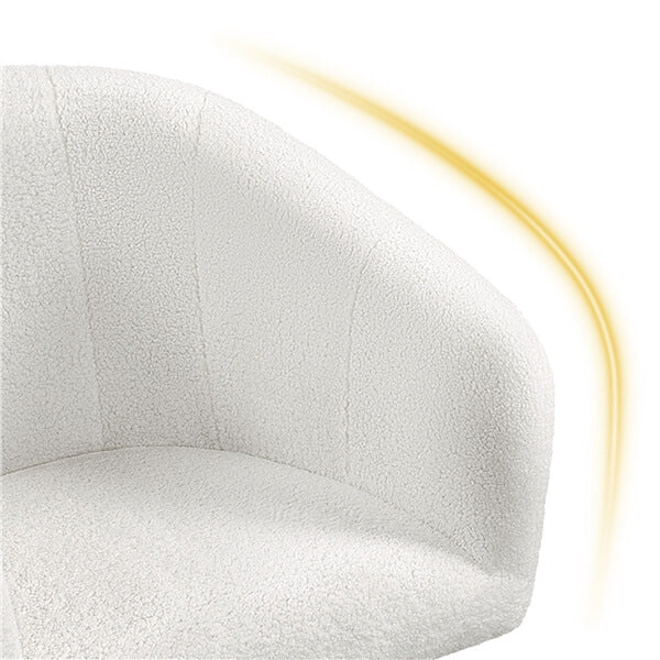 Yaheetech Boucle Barrel Chair - Image 6