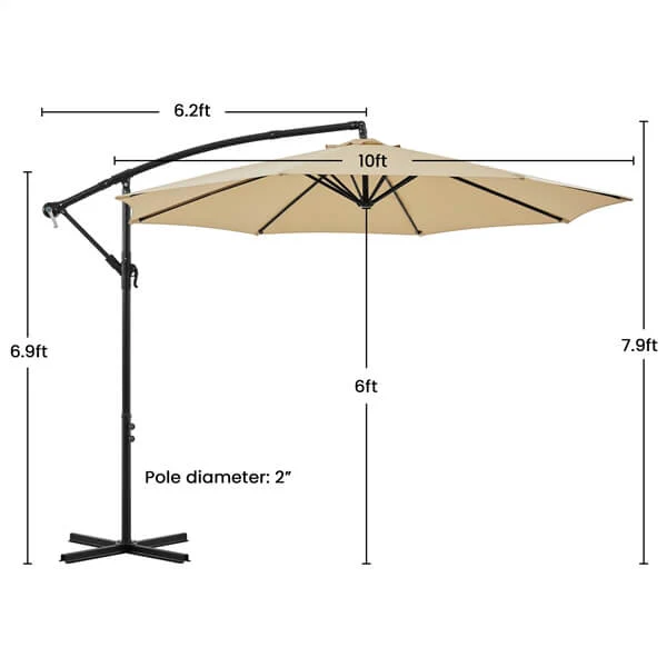 Yaheetech Cantilever Hanging Sunshade - Image 5