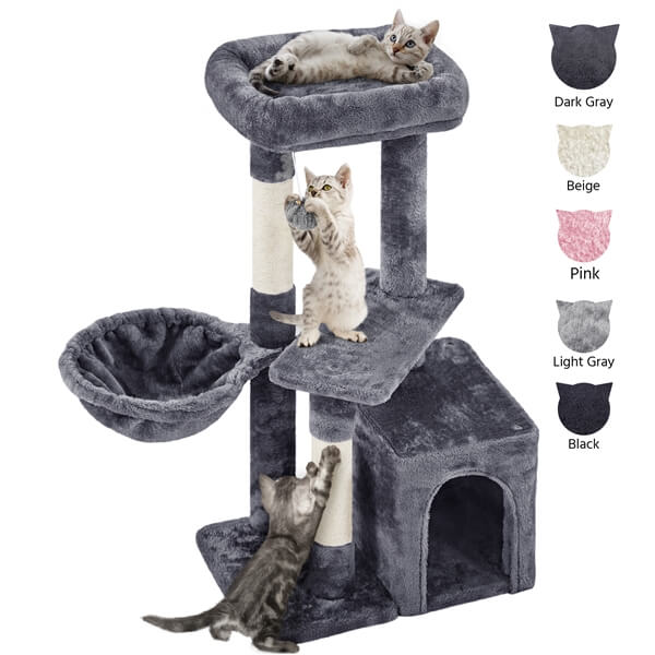 Yaheetech 34.5″ Height Cat Tree with Condo - Image 3