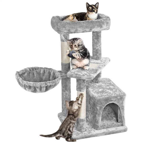 Yaheetech 34.5″ Height Cat Tree with Condo - Image 4