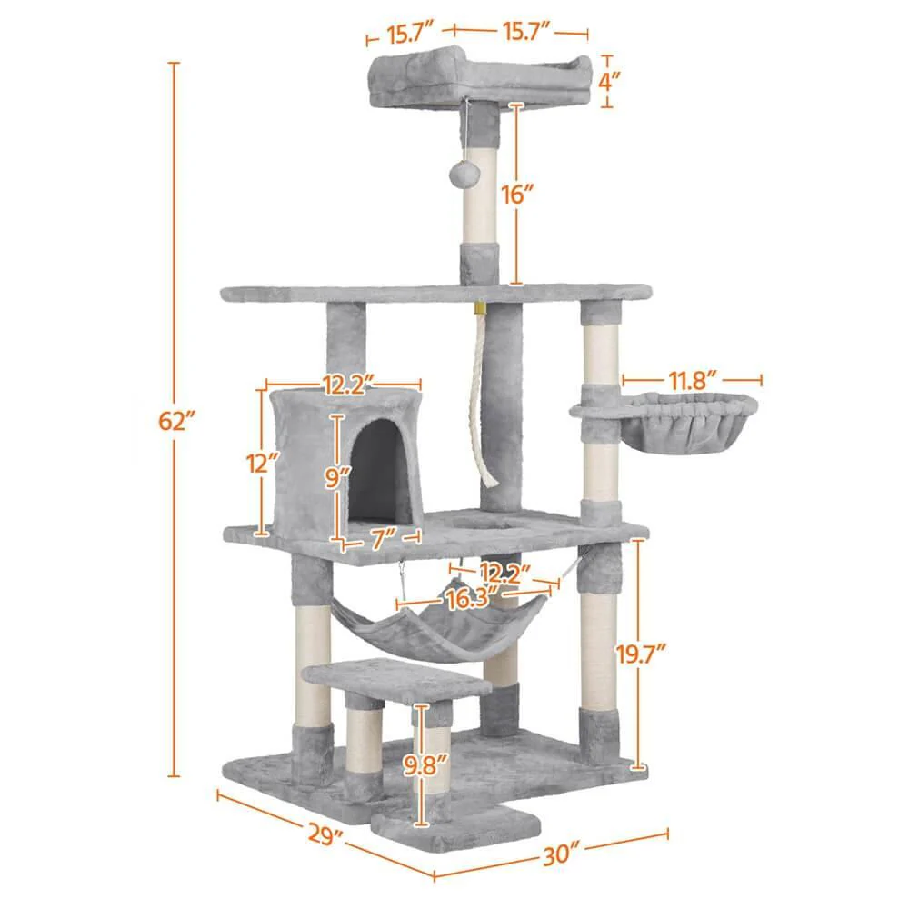 Yaheetech Cat Tree 62 Inch - Image 5