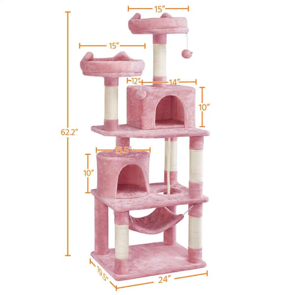 Yaheetech 62.5'' H Cat Tree Cat Tower - Image 7