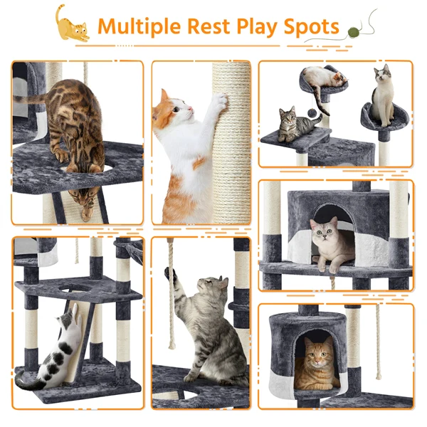 Yaheetech Cat Tree with Scratching Post 79 Inch - Image 14
