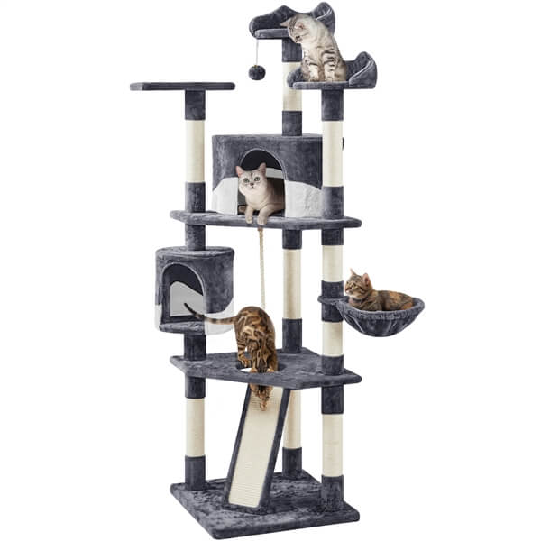 Yaheetech Cat Tree with Scratching Post 79 Inch - Image 7