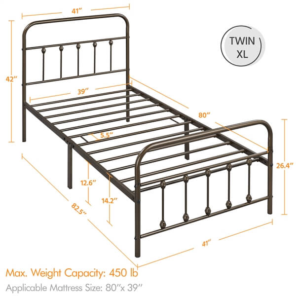 Yaheetech Classic Iron Platform Bed - Image 10