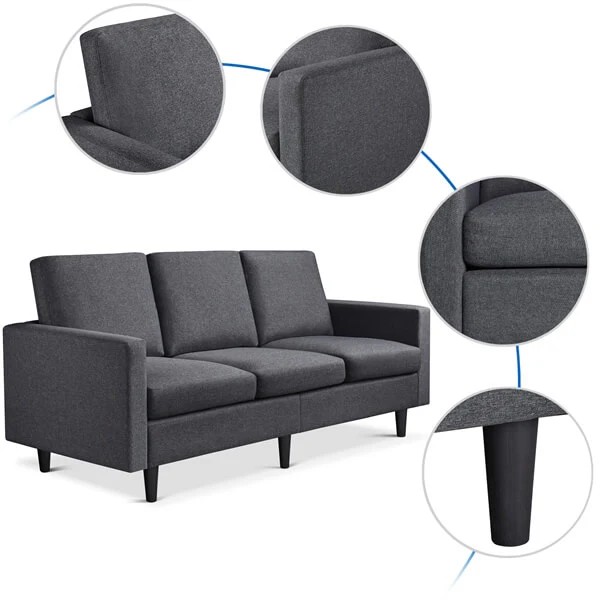 Yaheetech Contemporary 3-Seater Sofa - Image 6