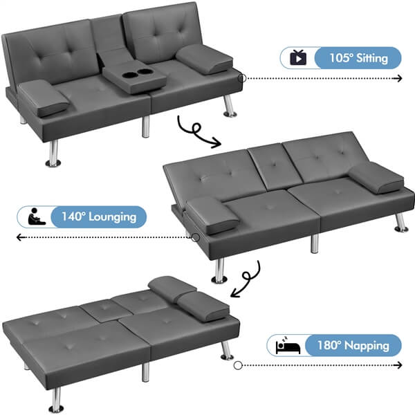 Yaheetech Convertible Sofa Bed - Image 13