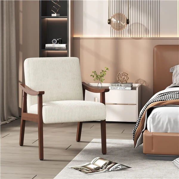 Yaheetech Corduroy Accent Chair