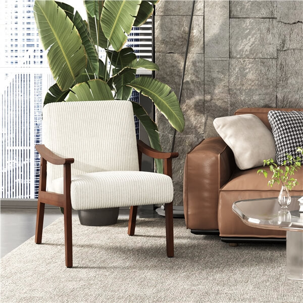 Yaheetech Corduroy Accent Chair - Image 13