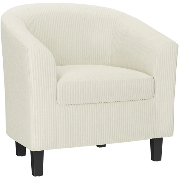 Yaheetech Corduroy Barrel Chair - Image 3