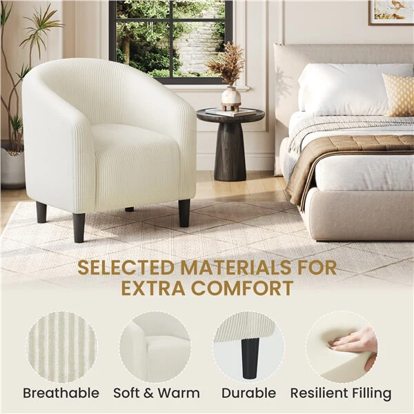 Yaheetech Furry Accent Chairs - Image 6