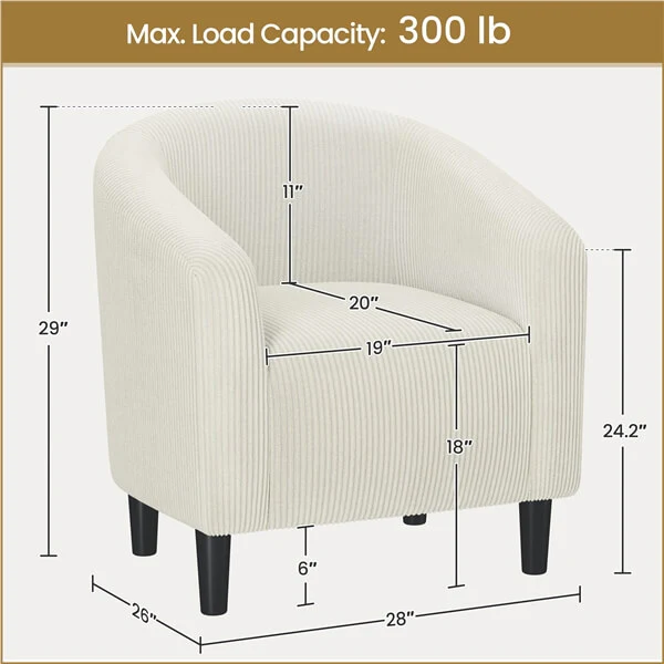 Yaheetech Furry Accent Chairs - Image 4
