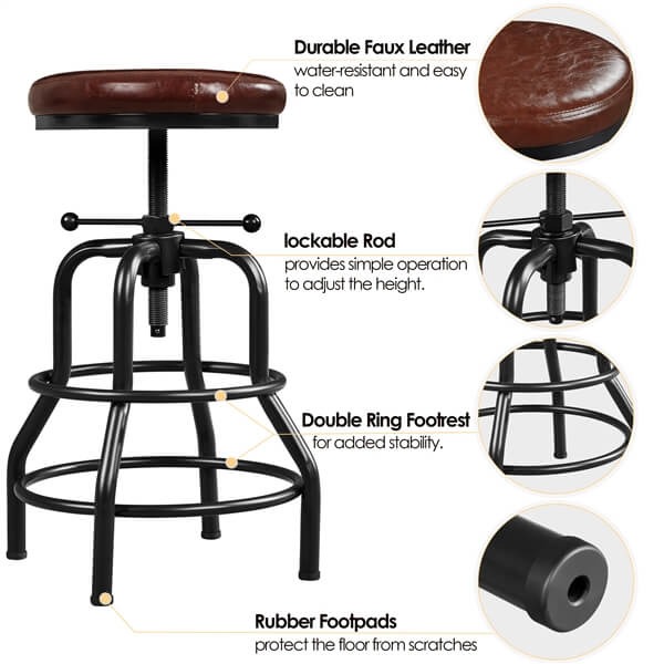 Yaheetech Counter Height Adjustable Bar Stools - Image 6