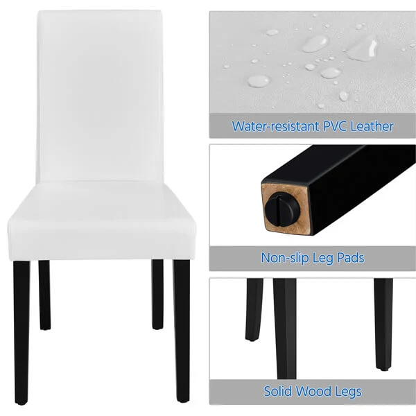 Yaheetech Dining Chair Faux Leather Parson Chair - Image 4