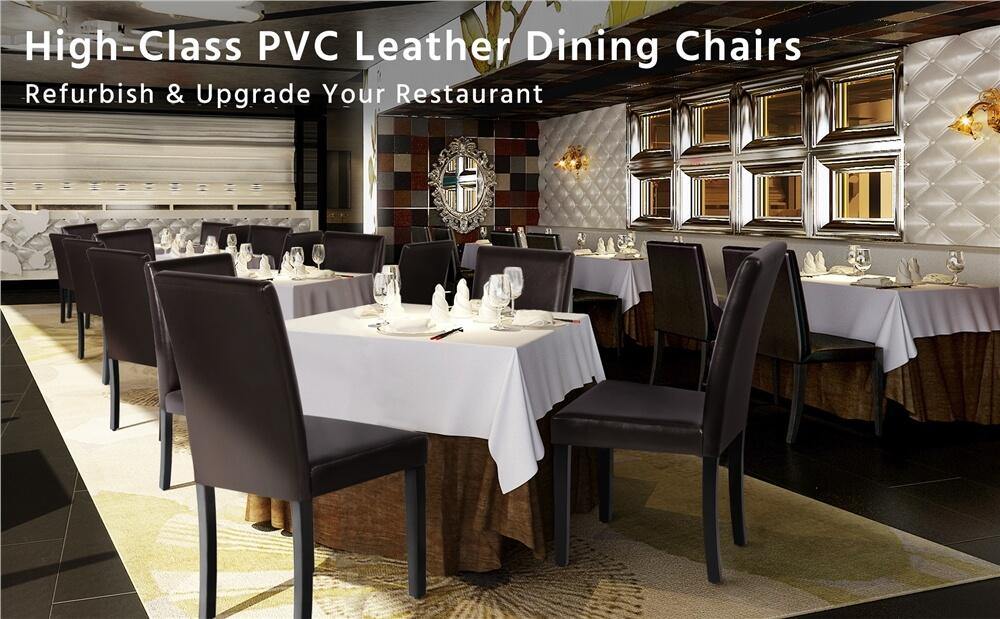 Yaheetech Dining Living Room PU Cushion Chairs 4pcs - Image 9