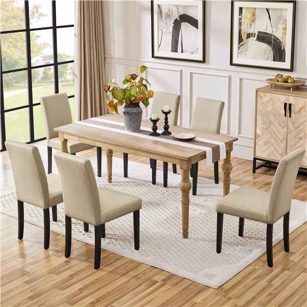 Yaheetech Dining Chairs Set of 2 Fabric Upholstered Parson - Image 9