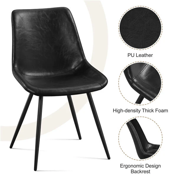Yaheetech Dining Chairs Set of 2 Modern Upholstered Dining Room Chairs - Image 9