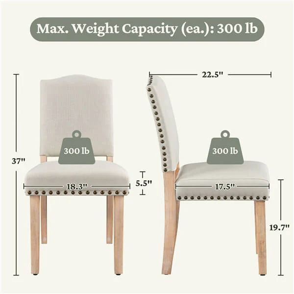 Yaheetech Dining Chairs Set of 4 Dining Room Chair - Image 3