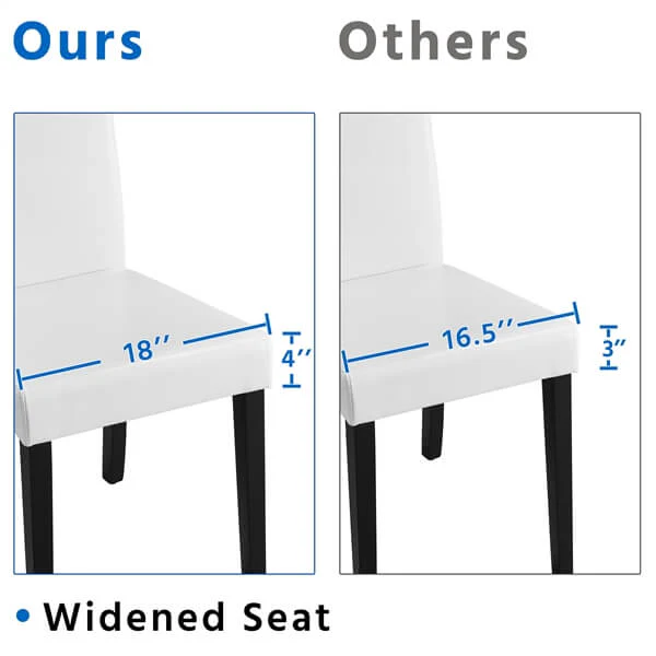 Yaheetech Dining Chairs Set of 4 PU Leather Upholstered Parsons - Image 4