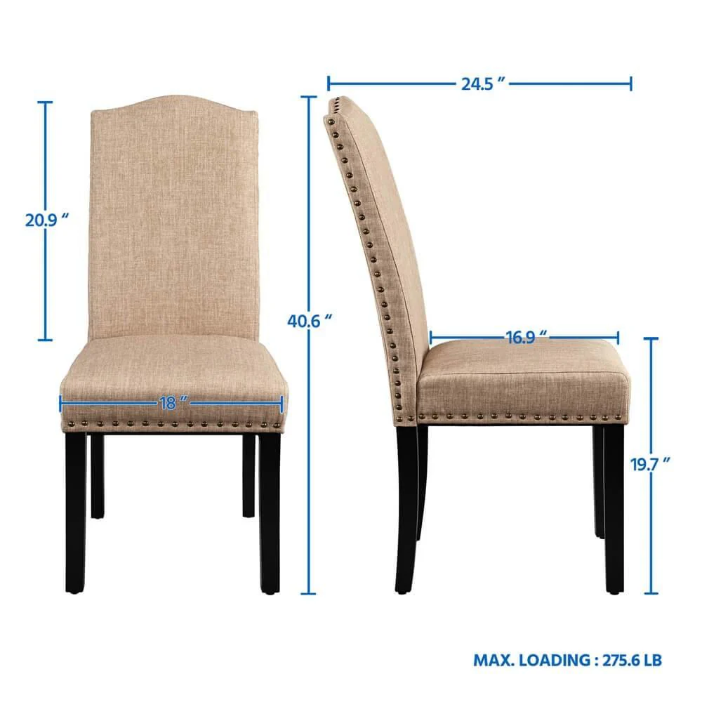 Yaheetech Dining Chairs with Rubber Wood Legs - Image 3
