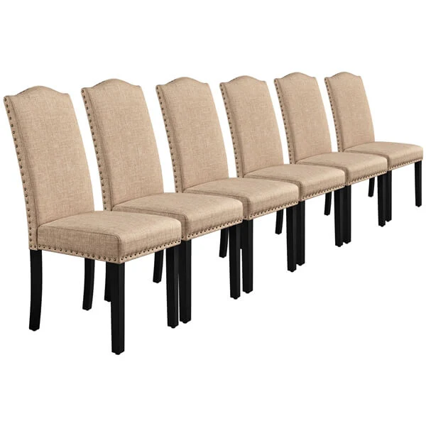 Yaheetech Dining Chairs Set of 6 Armless Parson Chairs - Image 4