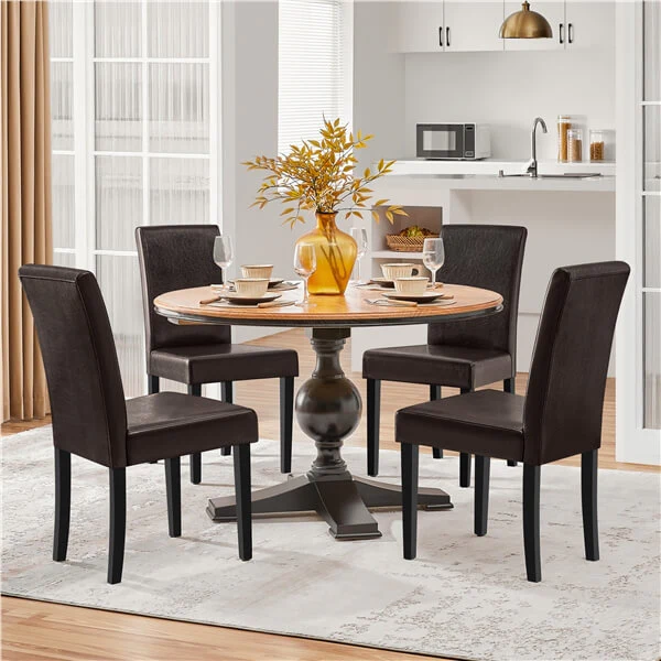 Yaheetech Dining Chairs Set of 6 Faux Leather - Image 10