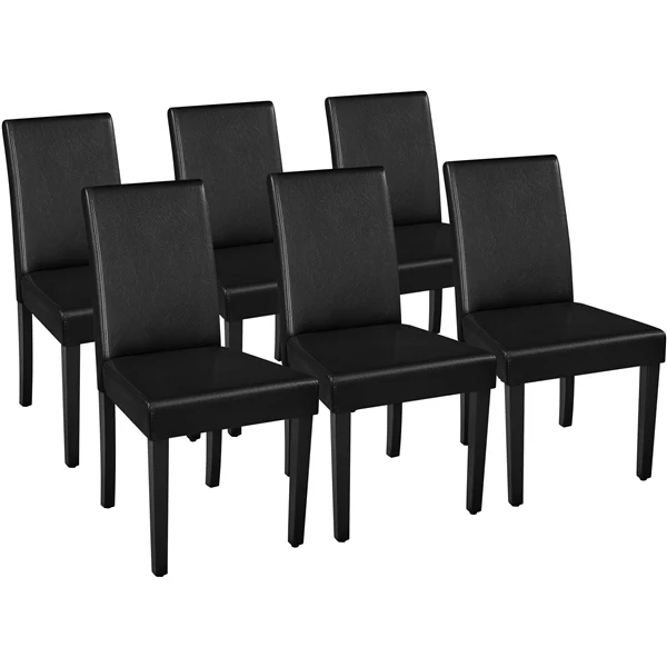 Yaheetech Dining Chairs Set of 6 Faux Leather - Image 3