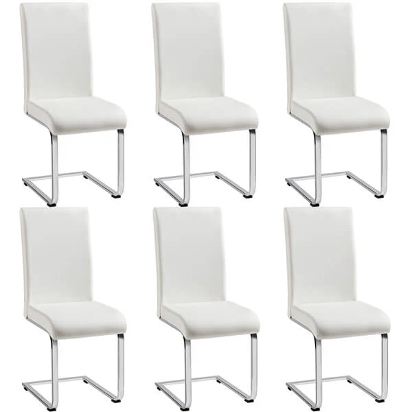 Yaheetech Dining Chairs Set of 6 Modern Faux Leather - Image 2