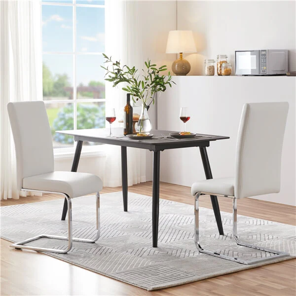 Yaheetech Dining Chairs Set of 6 Modern Faux Leather - Image 6