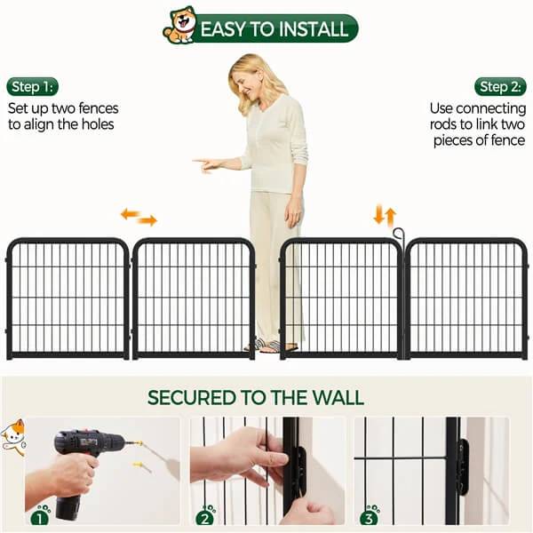 Yaheetech Dog Playpen, 24 inch 2 Panels Dog Pen - Image 5