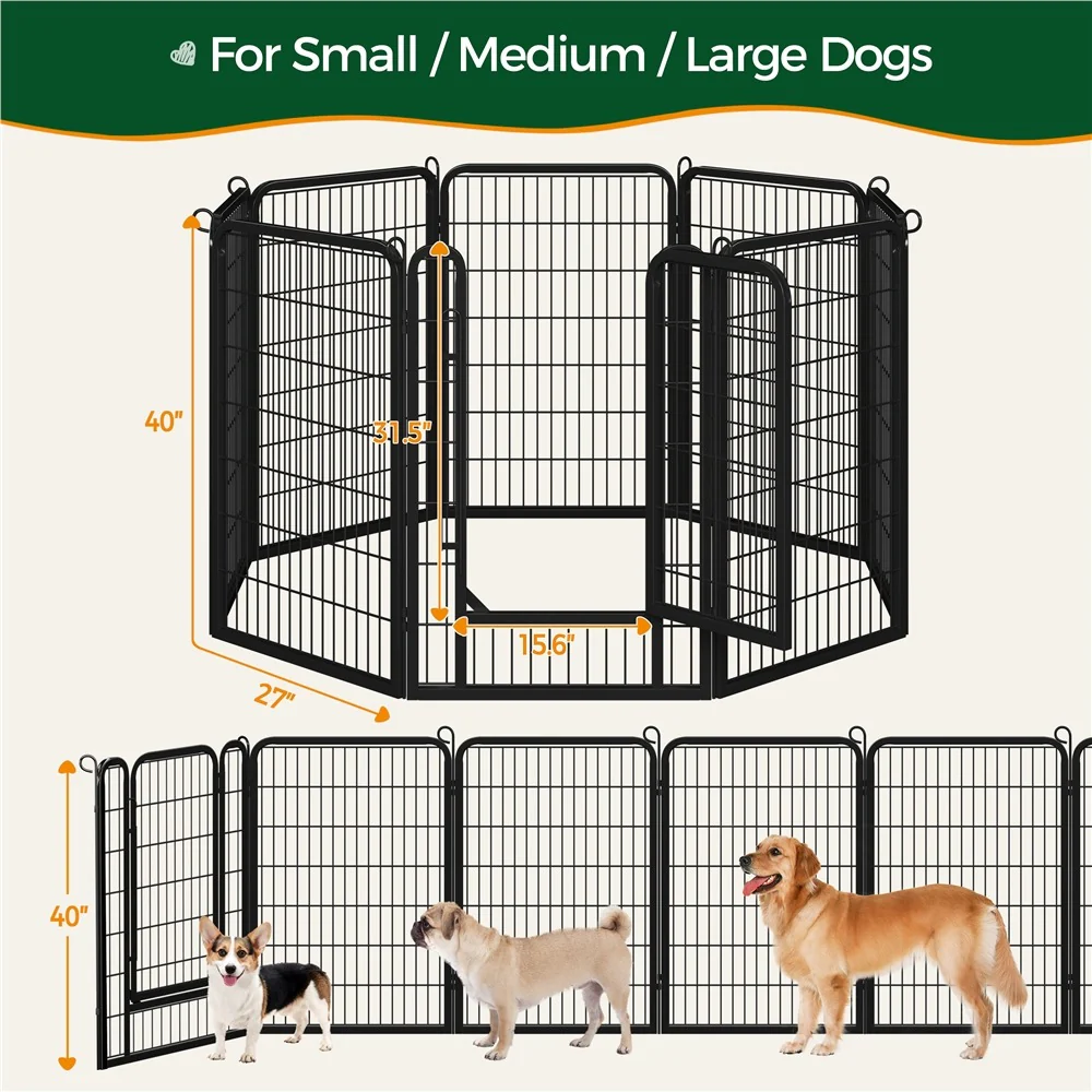 Yaheetech 39.5″ Tall, 8 Panels Dog Playpen - Image 4