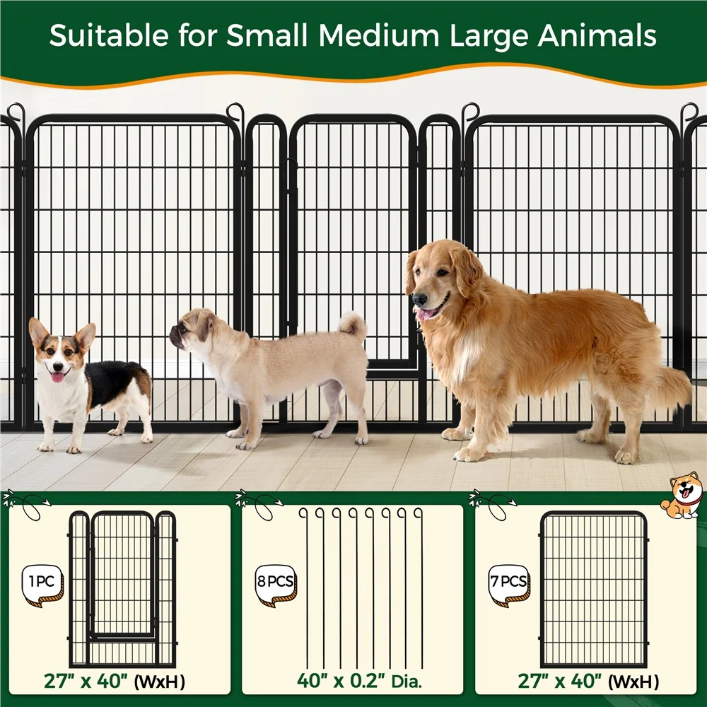 Yaheetech 39.5″ Tall, 8 Panels Dog Playpen - Image 7