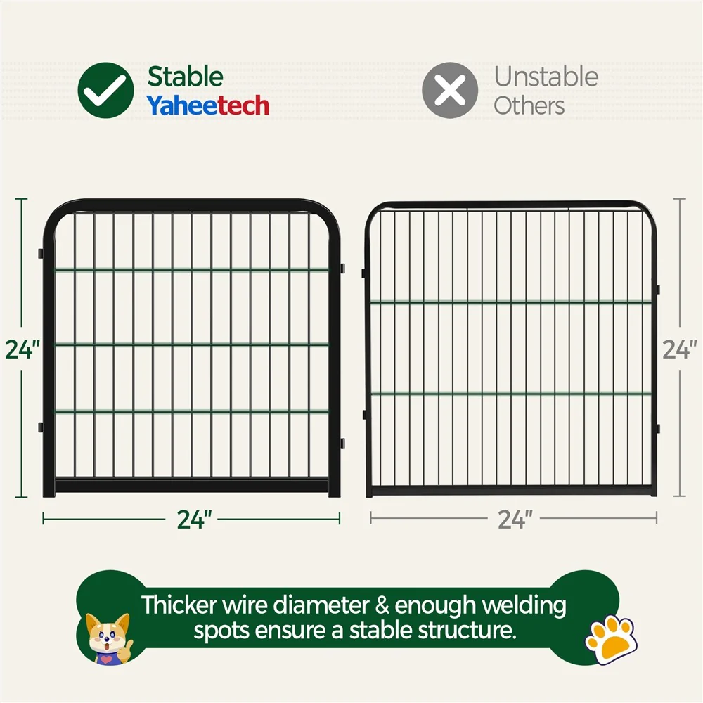 Yaheetech Dog Playpen Outdoor, 24 inch 16/12 Panels - Image 7