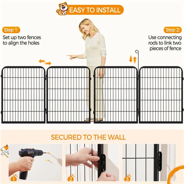 Yaheetech Dog Playpen Outdoor, 32 inch 2 Panels - Image 6