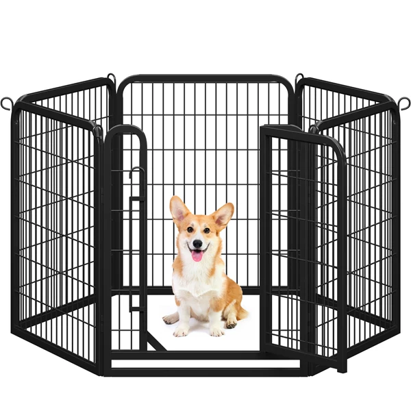 Yaheetech Dog Playpen Outdoor, 32 inch 6 Panels - Image 2