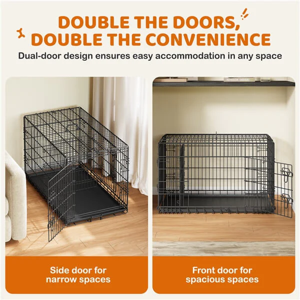 Yaheetech Double Door Dog Crate - Image 12