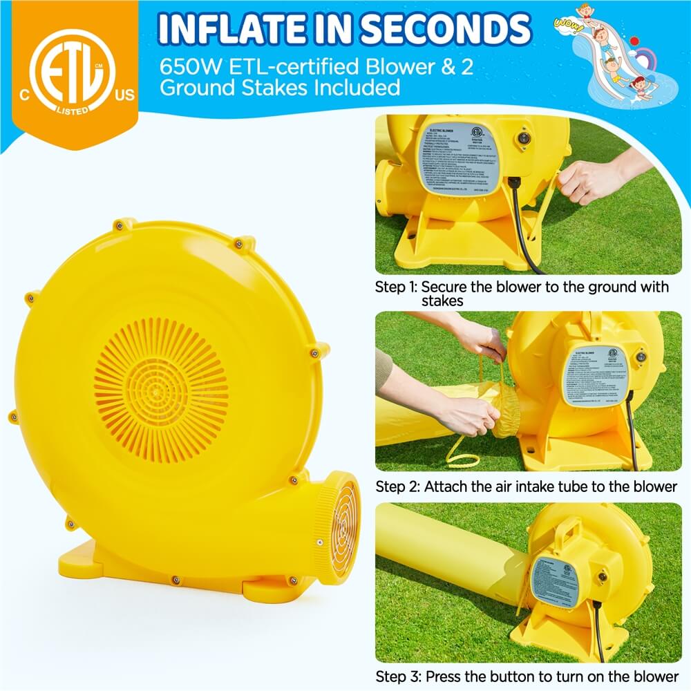 Yaheetech Dual Lane Inflatable Water Slide - Image 4