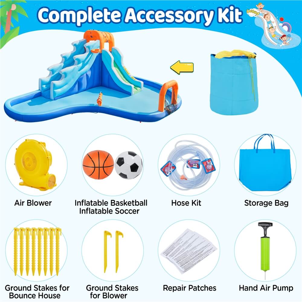 Yaheetech Dual Lane Inflatable Water Slide - Image 6