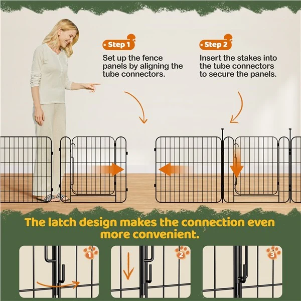 Yaheetech Expandable Dog Playpen, 16 Panel 24/32 inch - Image 9