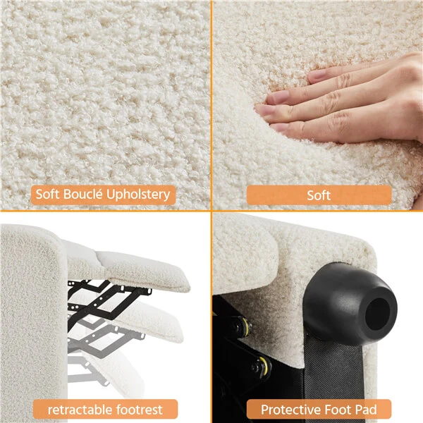 Yaheetech Fabric Pushback Recliner Chair - Image 6