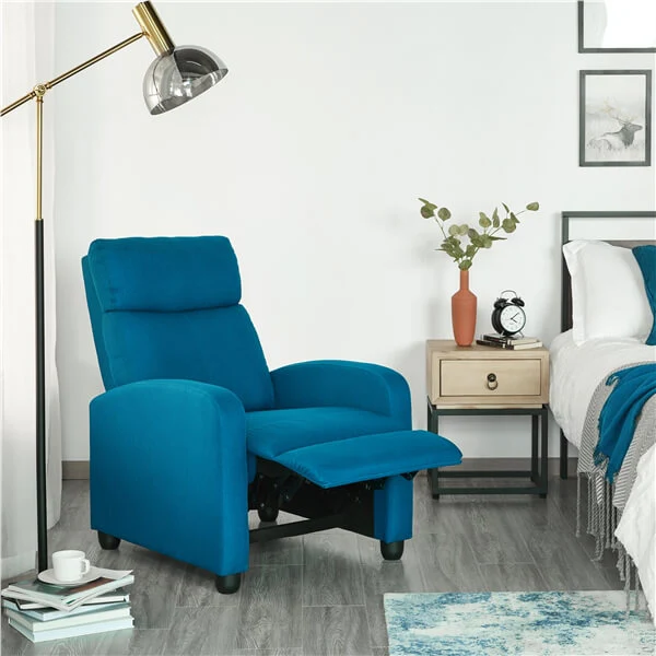 Yaheetech Fabric Recliner Chair Blue - Image 8